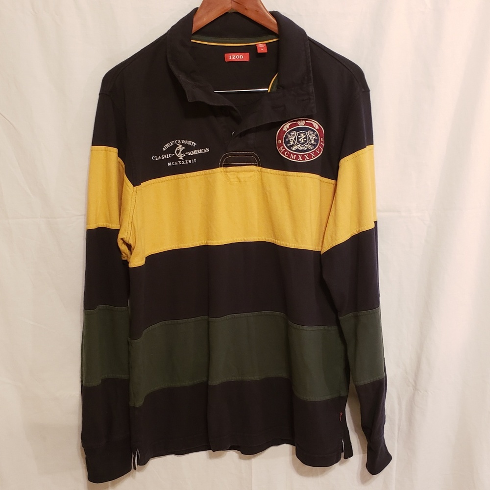 Classic Izod Color Block Button Pullover - image 1